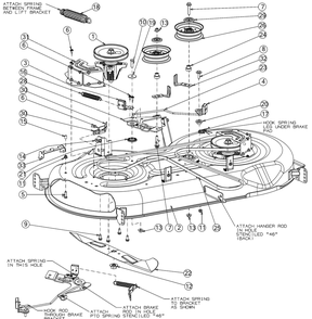 Deck Diagram and Parts List for XT1-LT46KH (13APA1CT210)(2017) Cub Cadet Lawn Tractor